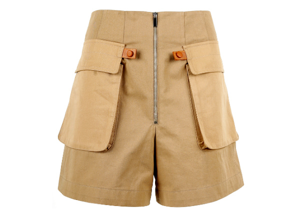 HIGH QUALITY LINE - High-rise cotton-gabardine cargo shorts (S-M 사이즈)