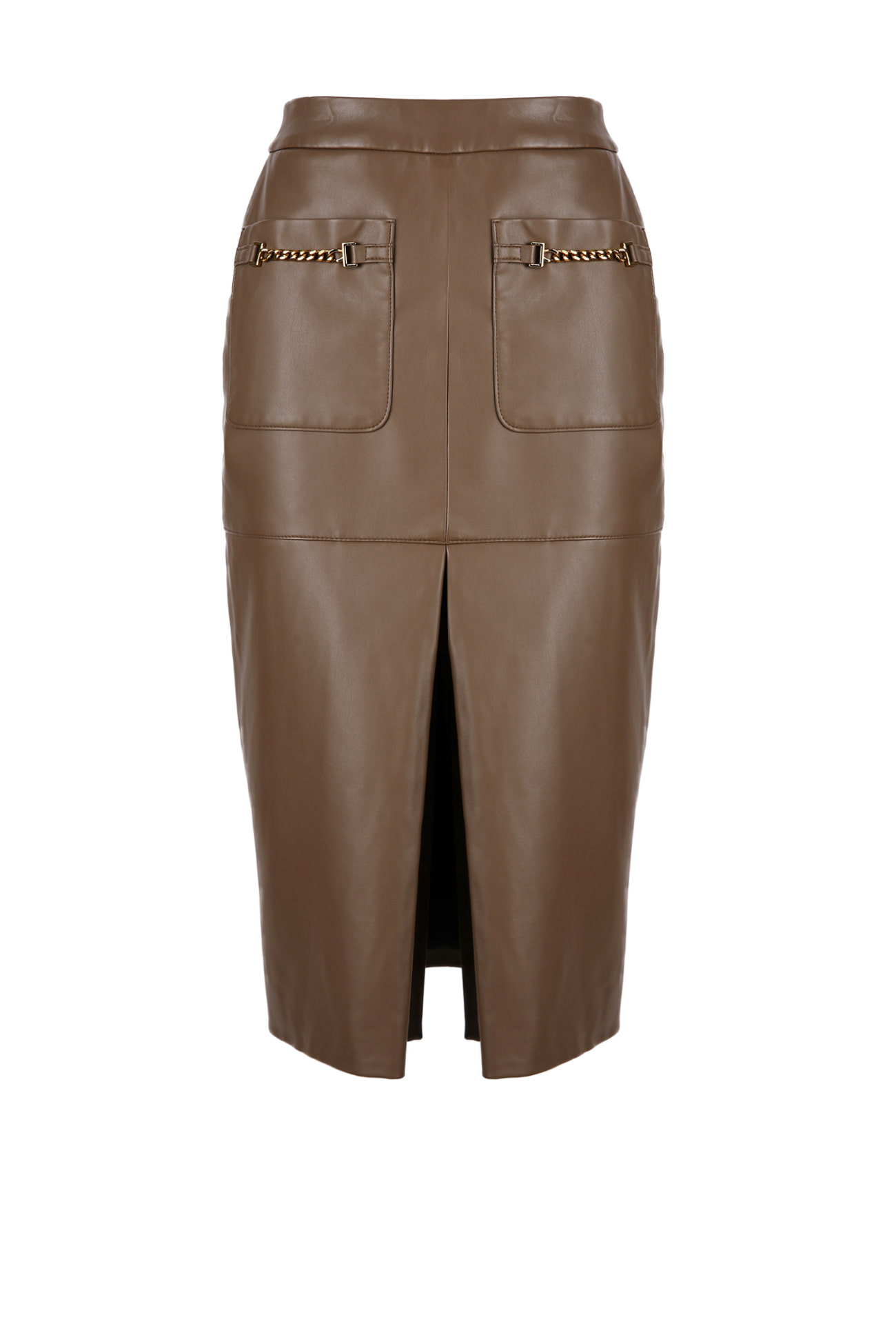 HIGH QUALITY LINE - HIGH QUALITY LINE - Classic hain leather skirt