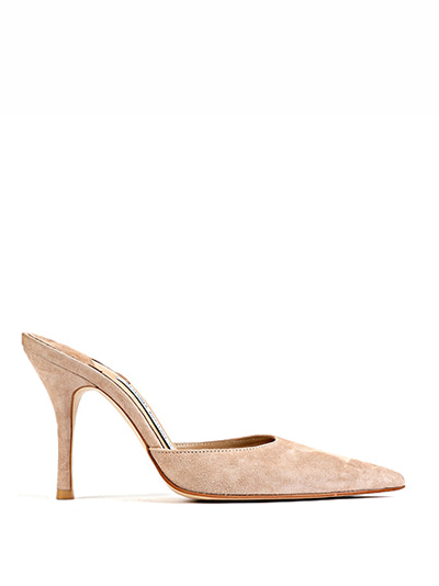 VEVERS MULES - BEIGE SUEDE