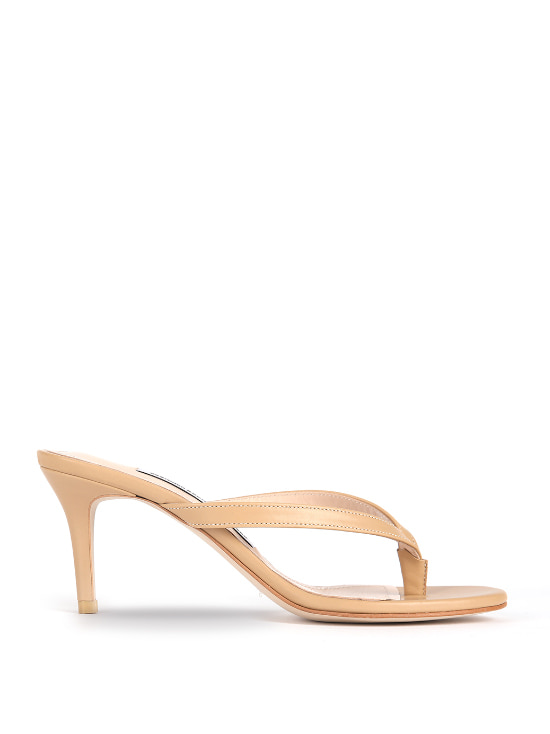 SO BASIC Leather Sandals - Beige