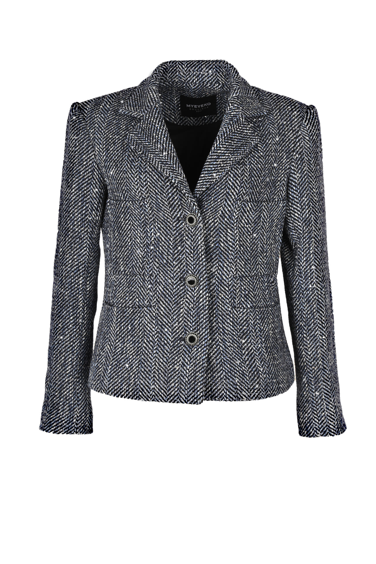 HIGH QUALITY LINE -  Special HerringBone Pattern Tweed Jacket