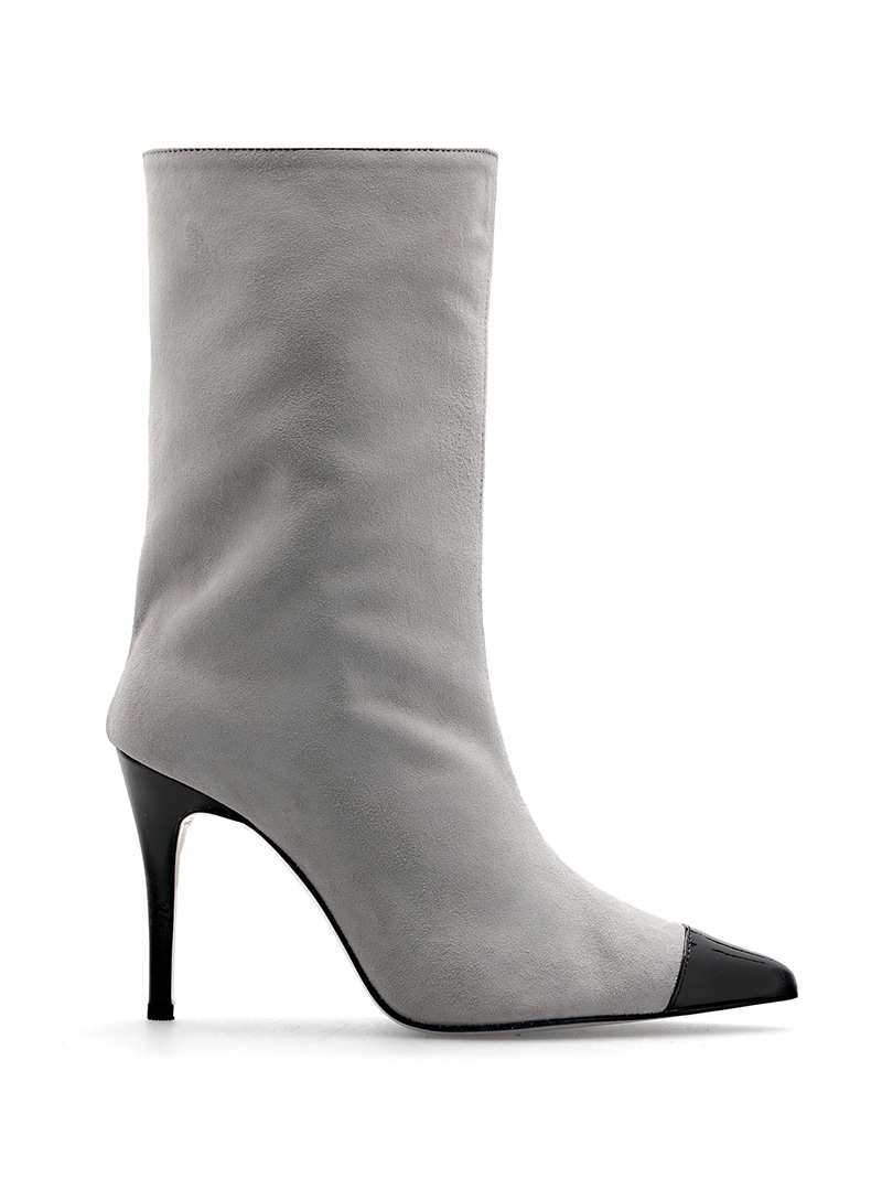 CLASSIC GRACE MID ANKLE BOOTS -  LIGHT GRAY