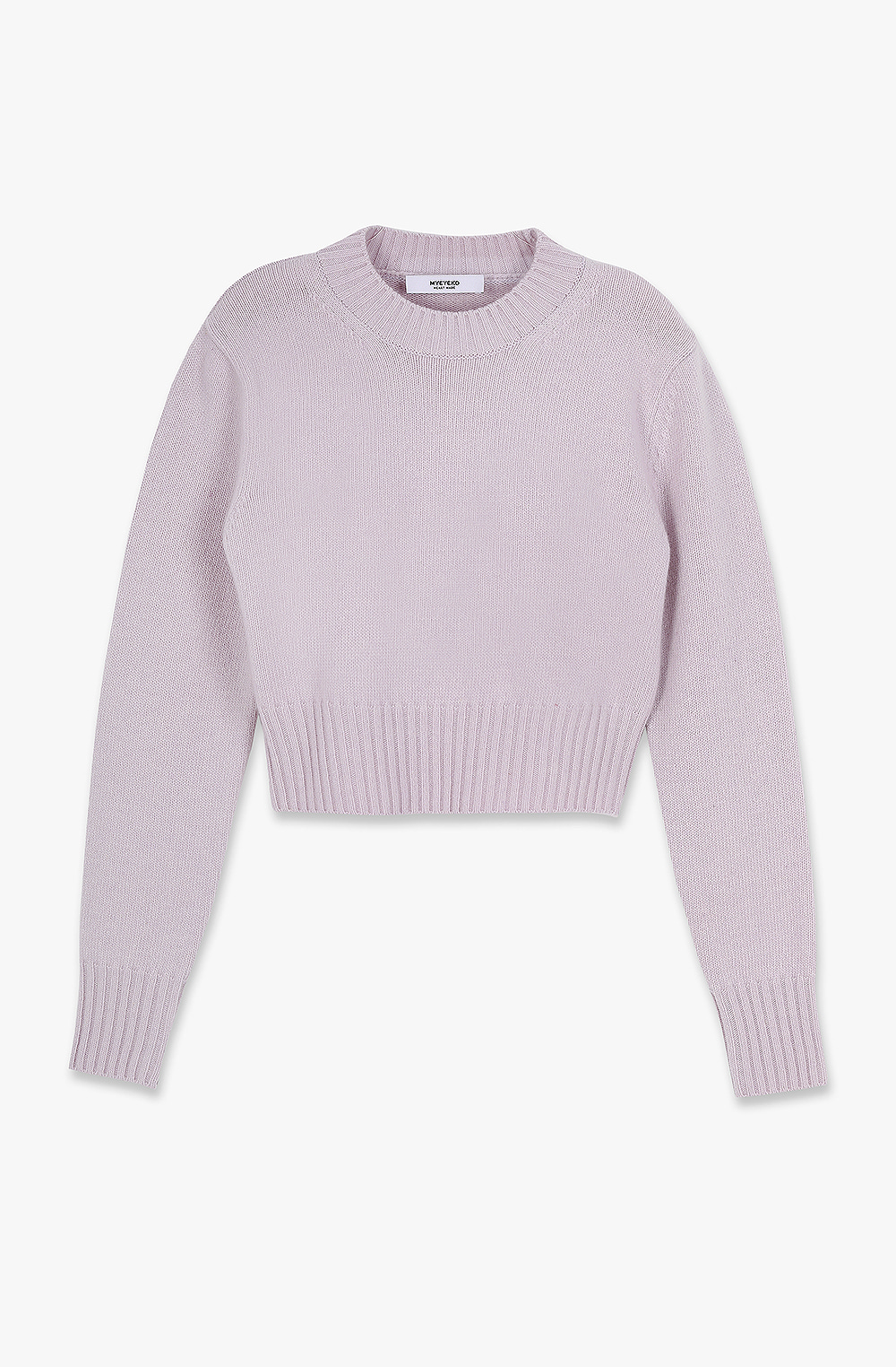 HIGH QUALITY LINE - ESSENTIAL / ROW Extra Fine Wool Round Neck KNIT (LIGHT PURPLE)