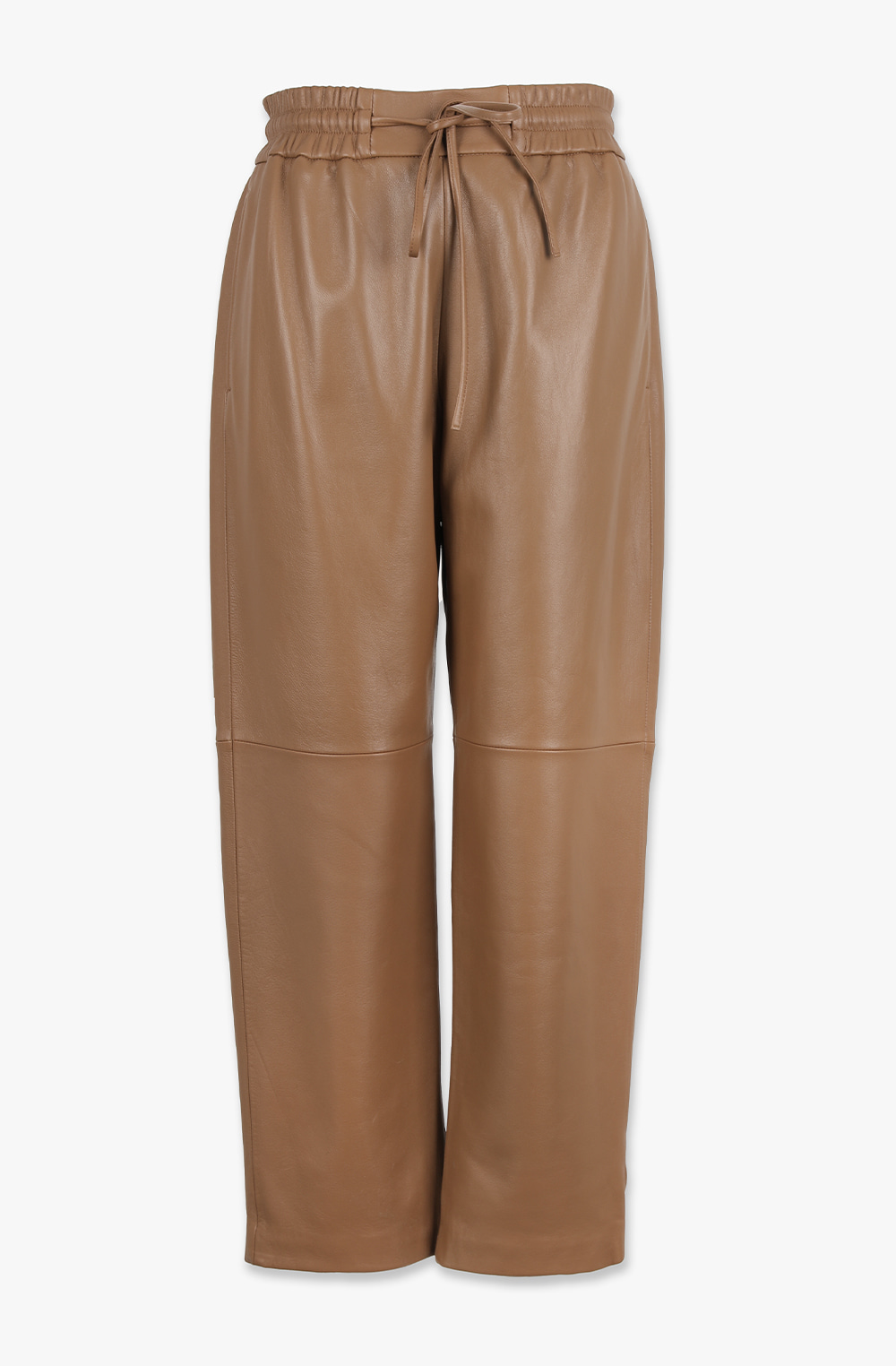 HIGH QUALITY LINE - FAUX NAPPA LEATHER TROUSERS (CAMEL)