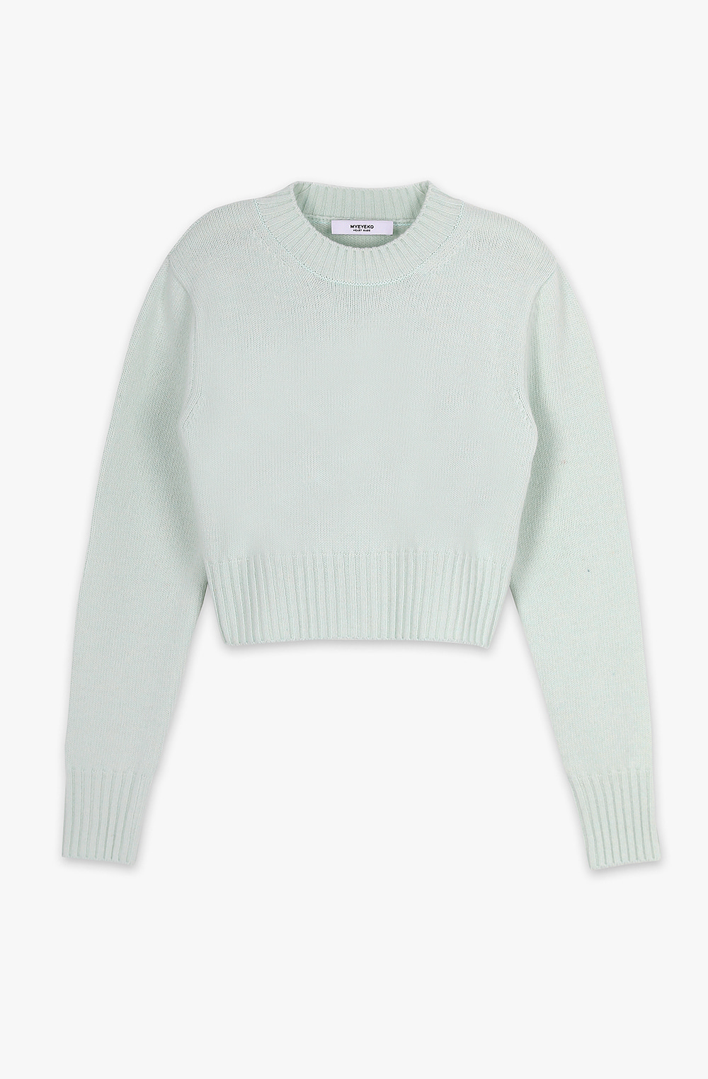 HIGH QUALITY LINE - ESSENTIAL / ROW Extra Fine Wool Round Neck KNIT (CREME MINT) Pre-order