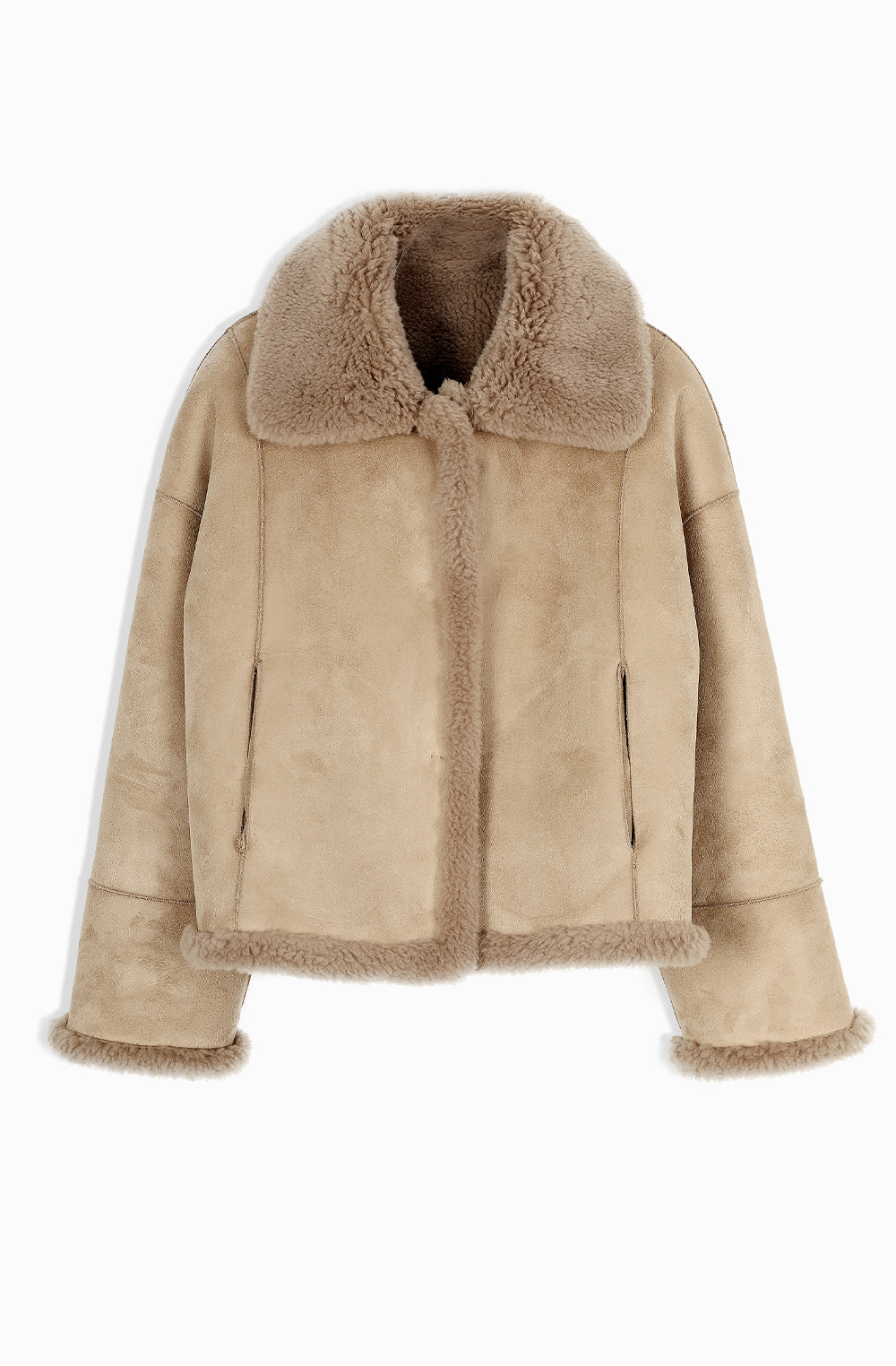 HIGH QUALITY LINE - Reversible Baby Teddy Bear Coat (Etoffe Beige) Short ver.