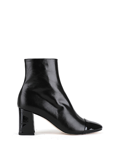 CARINE ROUND TOE ANKLE BOOTS - BLACK