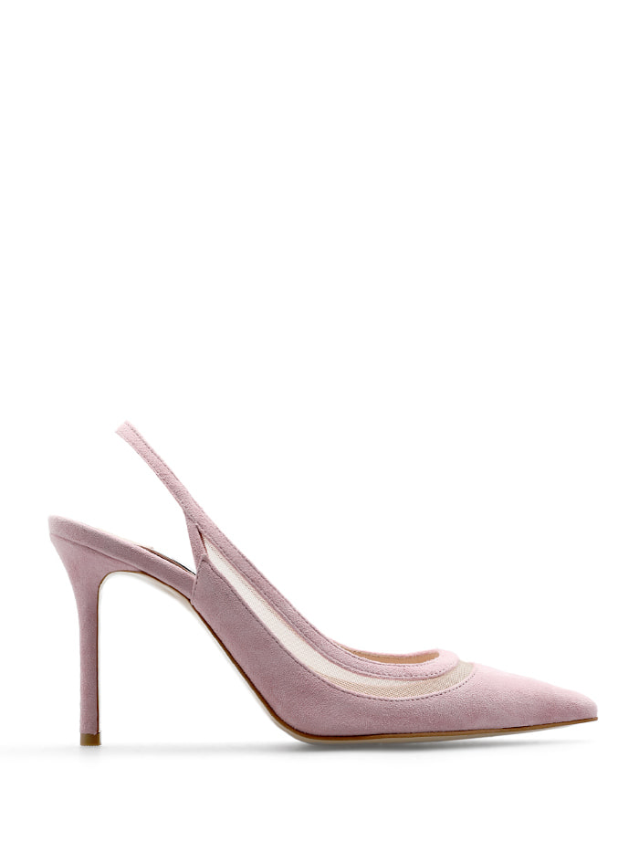 CLASSIC GRACE MESH SLINGBACK - PINK SUEDE