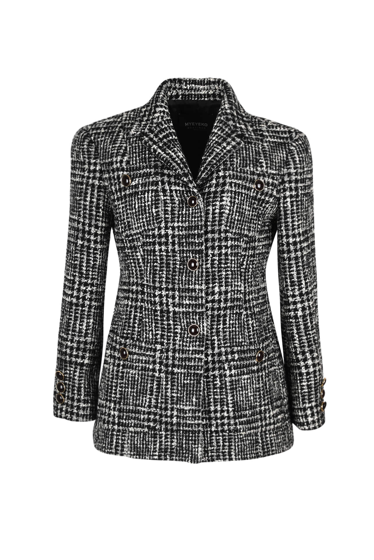 HIGH QUALITY LINE - CHECK Tweed Boucle Jacket (Fabric by FINETEX, Made in JAPAN)