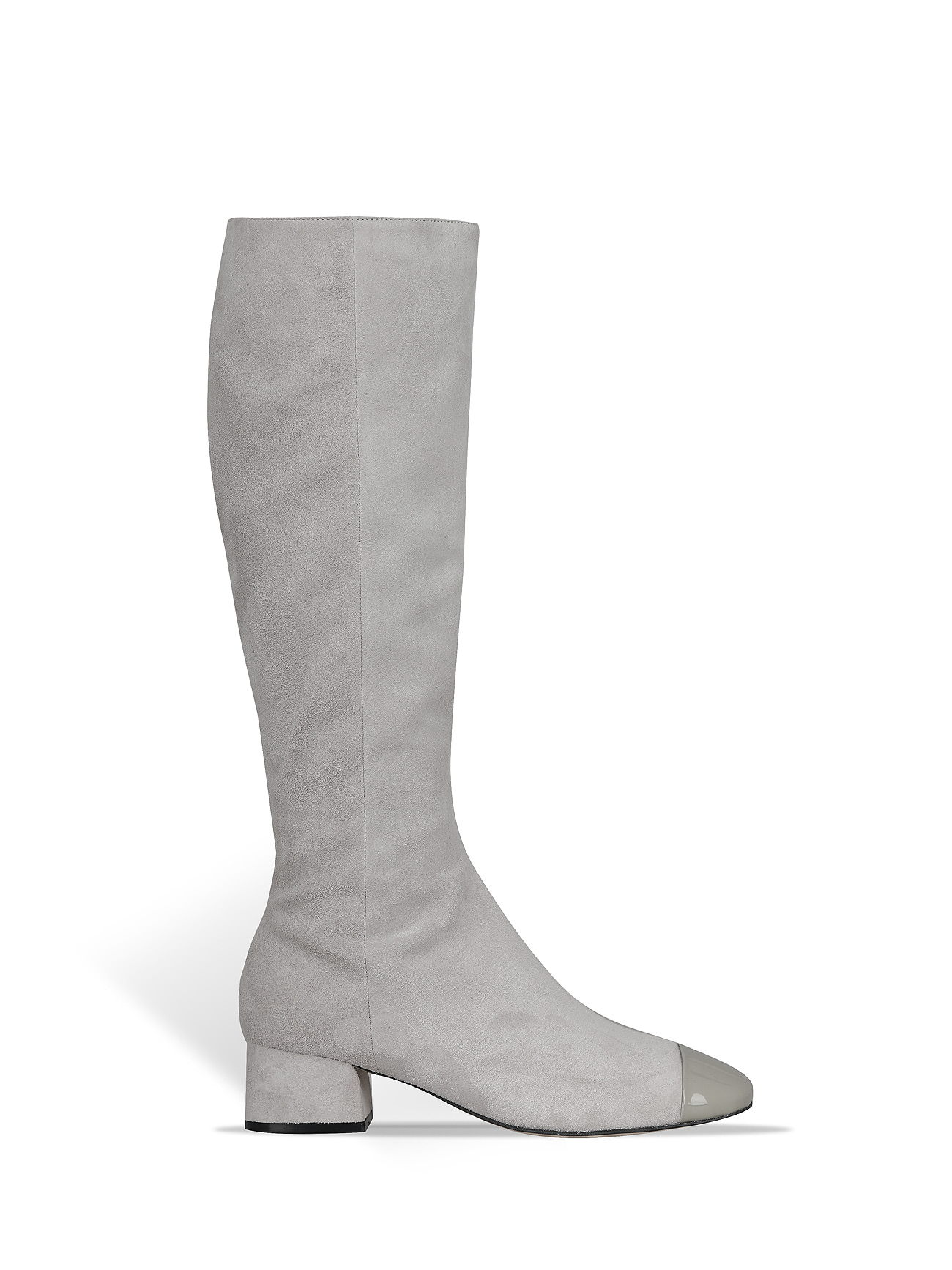 JANE SUEDE KNEE HIGH BOOTS - GRAY