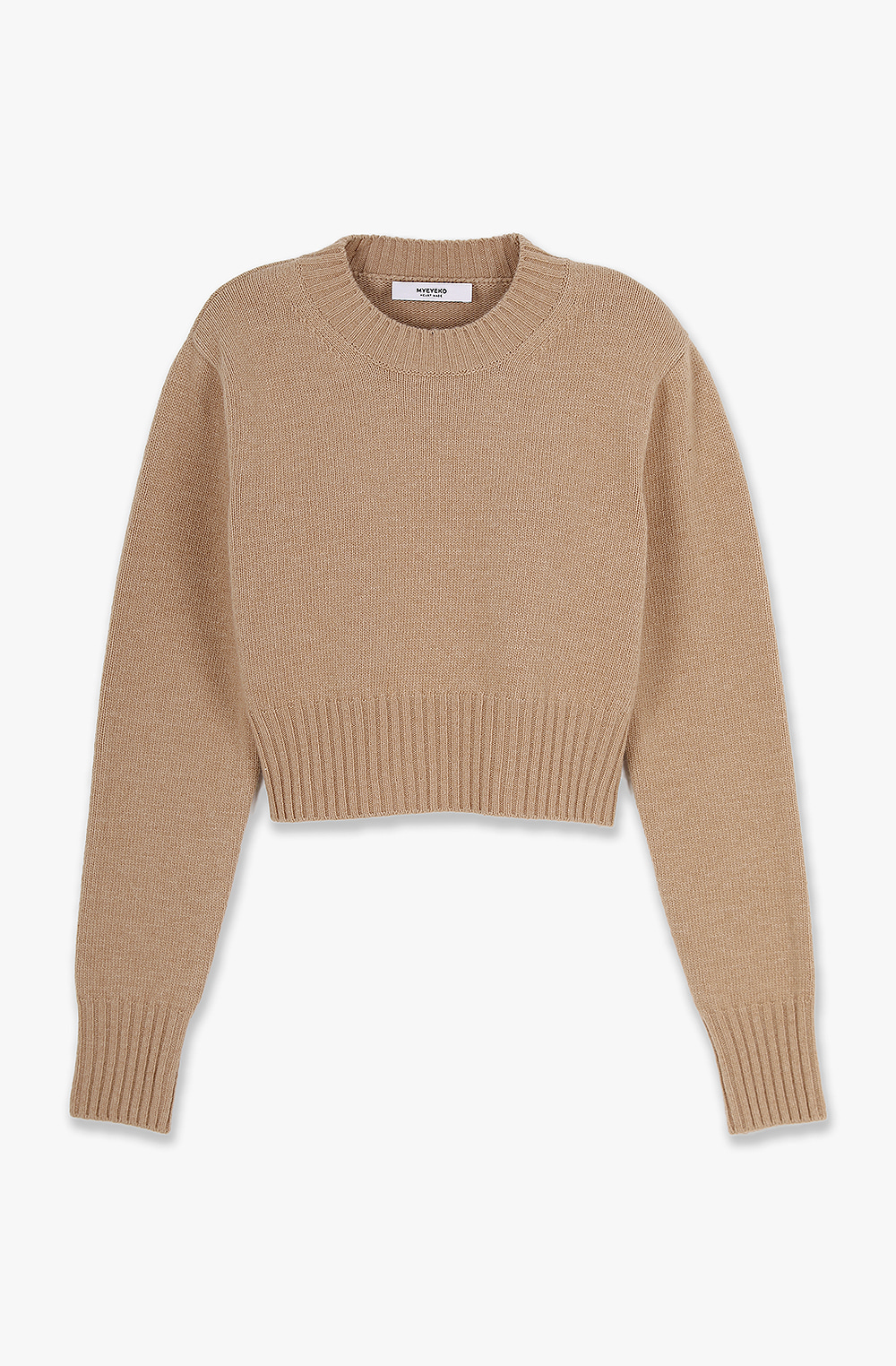 HIGH QUALITY LINE - ESSENTIAL / ROW Extra Fine Wool Round Neck KNIT (CAMEL)