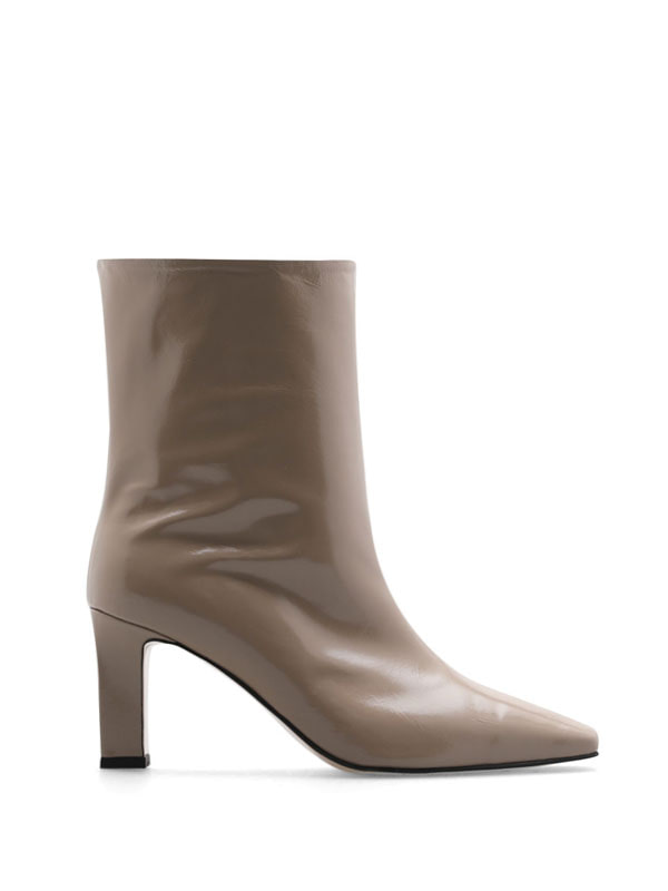 DYLAN LEATHER ANKLE BOOTS - TAUPE