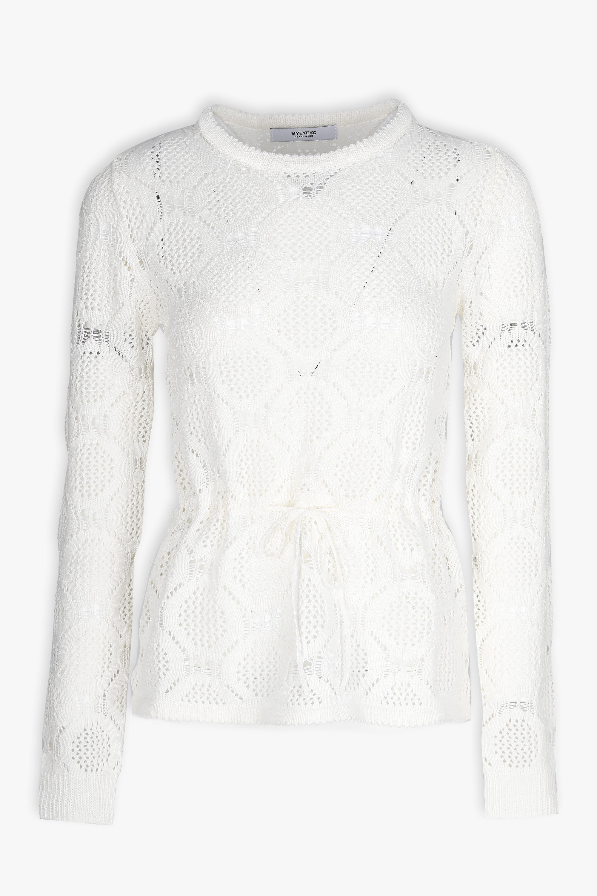 HIGH QUALITY LINE - CLAIRE CROCHET-KNIT TOP (IVORY)