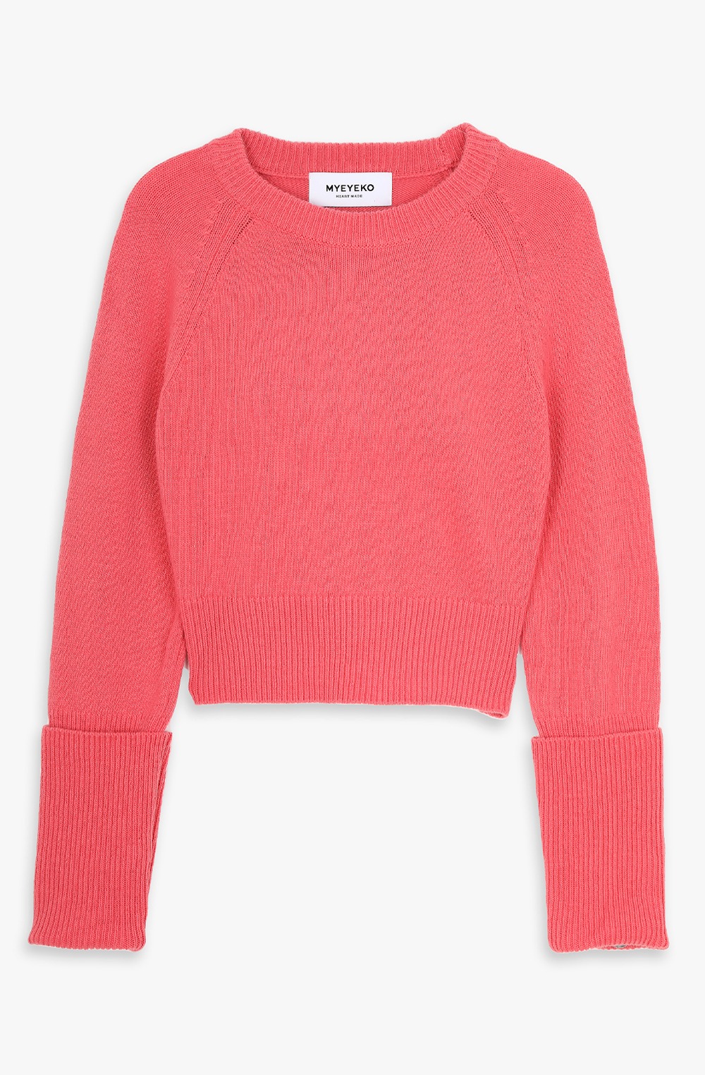 HIGH QUALITY LINE - Miuccia Warmer Cropped Knit Top (PINK)
