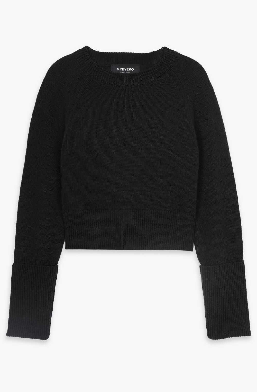 HIGH QUALITY LINE - Miuccia Warmer Cropped Knit Top (BLACK ) 2차 예약 오더