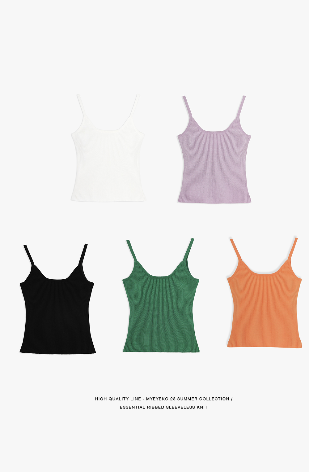 HIGH QUALITY LINE - ESSENTIAL RIBBED SLEEVELESS KNIT