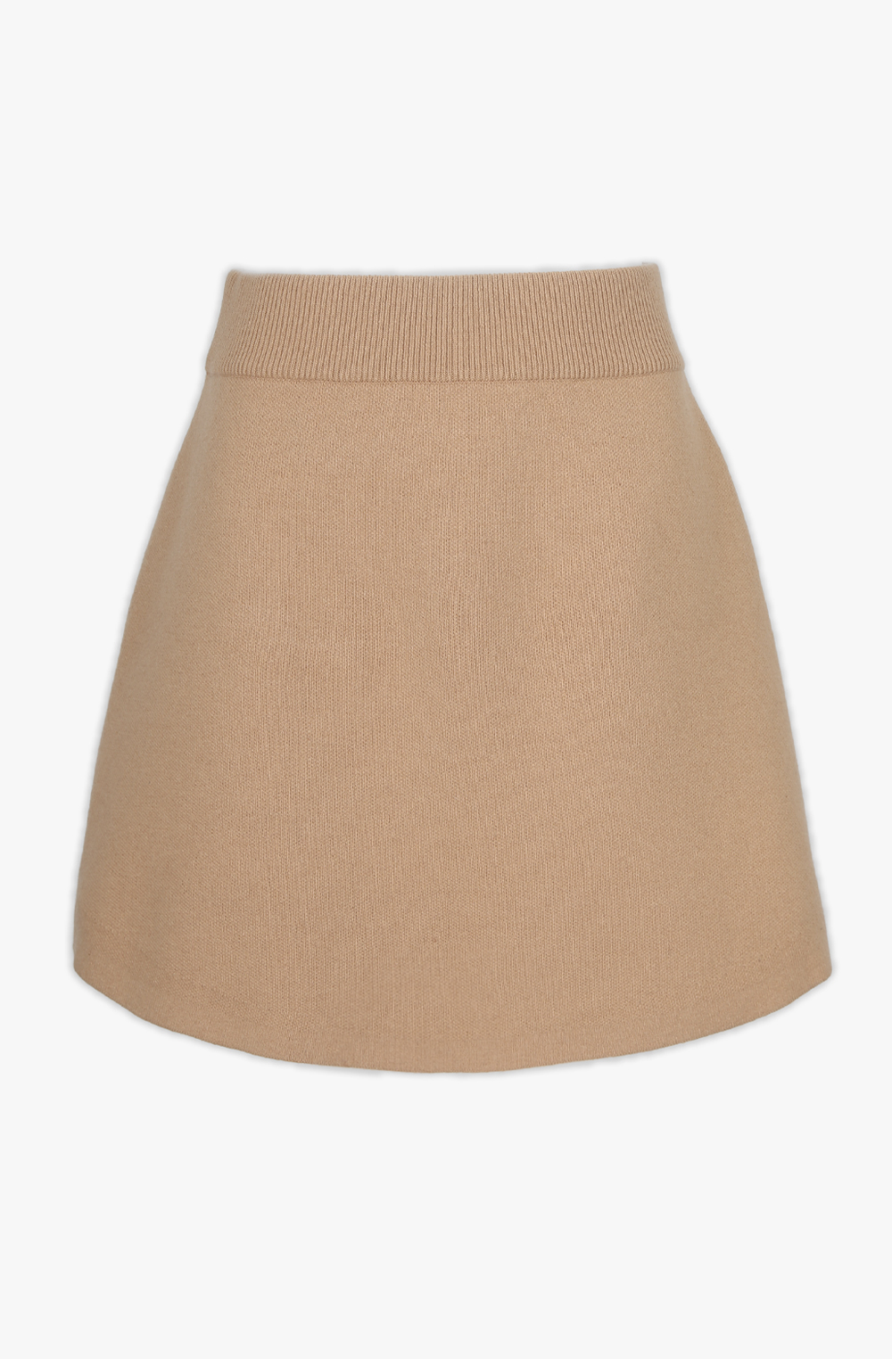 HIGH QUALITY LINE - Teddy Wool Knit Mini Skirt (CAMEL BEIGE)